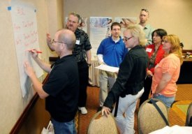 At IFL workshops, instructors have the opportunity to share ideas with peers from other massage schools in a supportive environment.