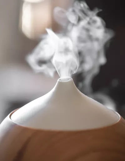 a round aromatherapy essential oil diffuser.