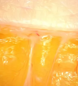 Cross-section of the skin and subcutis, magnified, highlighting the skin ligaments