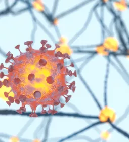 a glowing image of a cell.