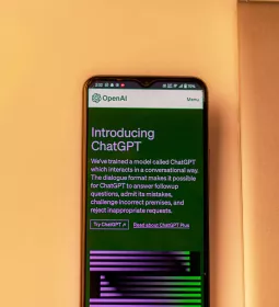 A smartphone screen showing ChatGPT.