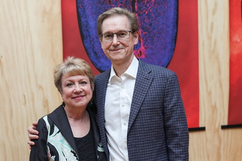 From right: Doug Nelson and his wife, Janet, smile for the camera.