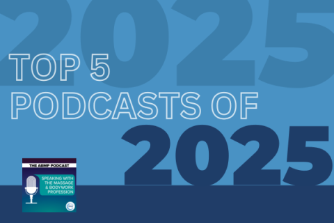 Illustration saying top five podcasts of 2025
